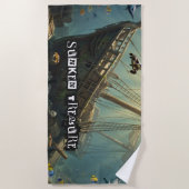 Serviette De Plage Pirates et navires (Devant)