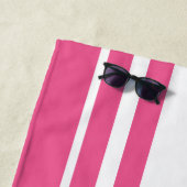 Serviette De Plage Piscine à rayures blanches ou (En situation)