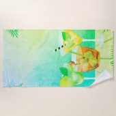 Serviette De Plage Piscine de cocktails Tropical Beach (Devant)