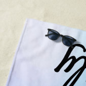 Serviette De Plage Piscine de plage personnalisable Ombre Blue Towel  (En situation)