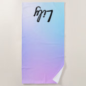 Serviette De Plage Piscine de plage personnalisable Ombre Blue Towel  (Devant)