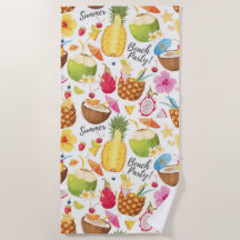 Piscine d'été aux fruits tropicaux colorés