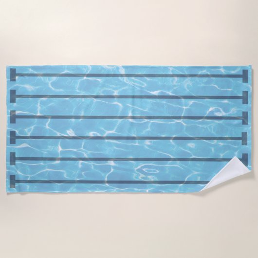 Serviette De Plage Piscine Illustrée (Devant)
