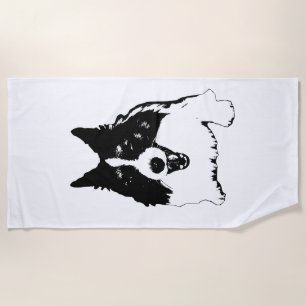 Serviette De Plage Piscine Lodge, lignes claires