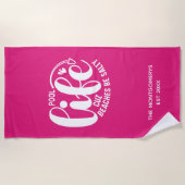 Serviette De Plage Piscine Rose (Devant)