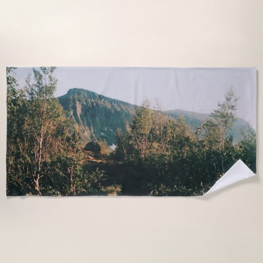 Serviette De Plage Piste vers le mont Kebnekaise - Kiruna - Suède (Devant)