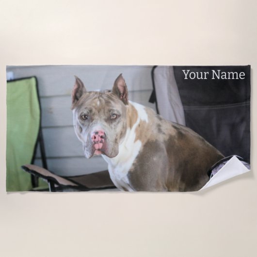 Serviette De Plage Pit Bull (Devant)
