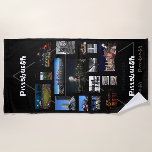 Serviette de plage Pittsburgh Photo (Devant)