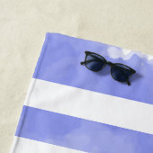 Serviette De Plage PixDezines Bandes Nautiques+Économiseurs de durée (En situation)