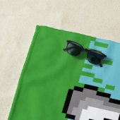 Serviette De Plage Pixel Champhroom Meadow Beach Towne (En situation)
