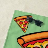 Serviette De Plage Pizza Friday Design - Beach Towel (En situation)