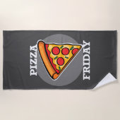 Serviette De Plage Pizza Friday Design - Beach Towel (Devant)