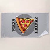 Serviette De Plage Pizza Friday Design - Beach Towel (Devant)