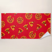 Serviette De Plage Pizza Lover Fun Motif alimentaire (Devant)