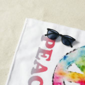 Serviette De Plage Plage Amour Paix (En situation)