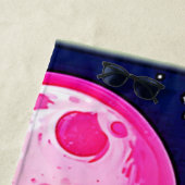 Serviette De Plage Plage animée de Pink Moon (En situation)