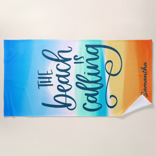 Serviette De Plage Plage appelle Spring Break Vacances Custom (Devant)