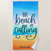 Serviette De Plage Plage appelle Spring Break Vacances Custom (Devant)