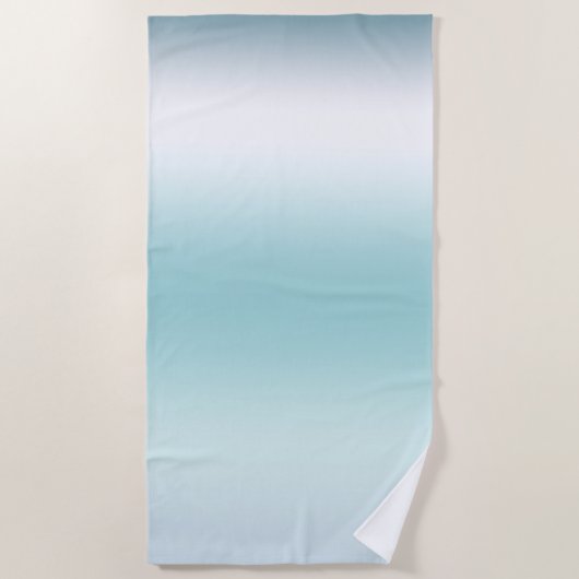 Serviette De Plage Plage Aqua Blue Ombre (Devant)