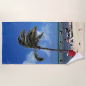 Serviette De Plage Plage avec Palm de coco (Devant)