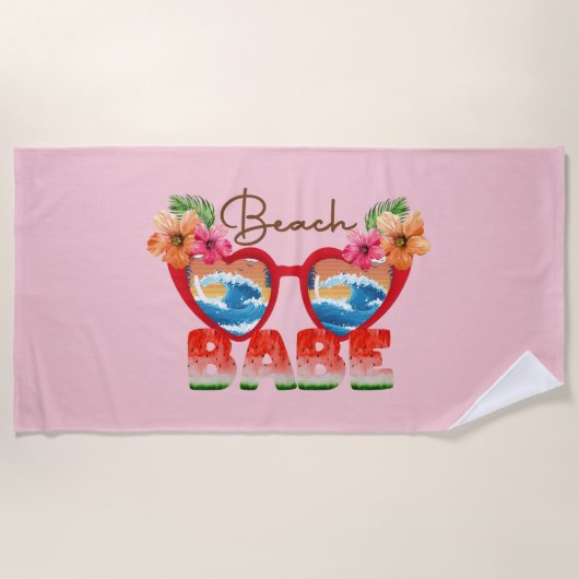 Serviette De Plage Plage Babe Beach Towel (Devant)