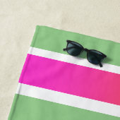 Serviette De Plage Plage Bord de mer Sable + Surf Vert (En situation)