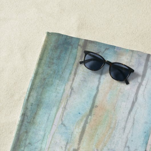 Serviette De Plage Plage d'aquarelle en bois de Driftwood Bois rustiq (En situation)