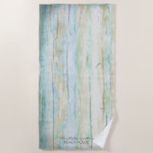 Serviette De Plage Plage d'aquarelle en bois de Driftwood Bois rustiq (Devant)
