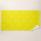 Serviette De Plage Plage de banane jaune funky (Devant)