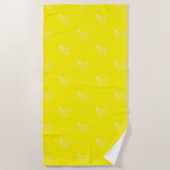 Serviette De Plage Plage de banane jaune funky (Devant)