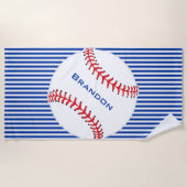 Serviette De Plage Plage de Baseball Design (Devant)