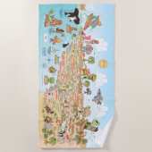 Serviette De Plage Plage de Californie du Sud (Devant)