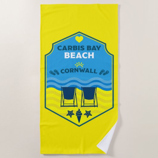 Serviette De Plage Plage de Carbis Bay Cornwall (Devant)