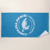 Serviette De Plage Plage de Carolina (tortue de mer) (Devant)