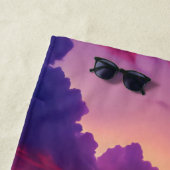 Serviette De Plage Plage de coucher de soleil tropicale customisée -  (En situation)