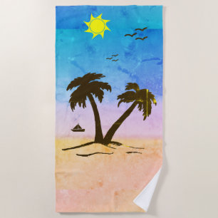 Serviette De Plage Plage de Palm Trees