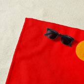 Serviette De Plage Plage de palmiers ! Orange Beach Towel (En situation)