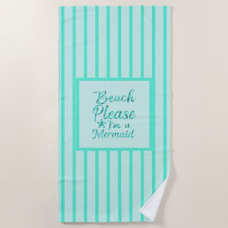Serviette De Plage Plage de palmiers rayés
