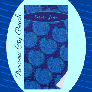 Serviette De Plage Plage de Panama City Floride Joli Bleu Coques de l