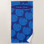 Serviette De Plage Plage de Panama City Floride Joli Bleu Coques de l (Devant)