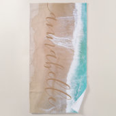 Serviette De Plage plage de sable tropical méditation océanique perso (Devant)