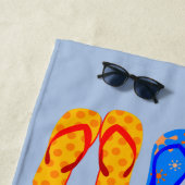 Serviette De Plage Plage de Sandales Plage de T (En situation)