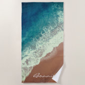 Serviette De Plage Plage d'eau de mer sable fin (Devant)