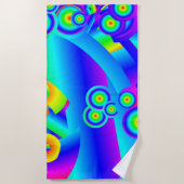 Serviette De Plage Plage des vagues de l'océan Abstrait (Devant)