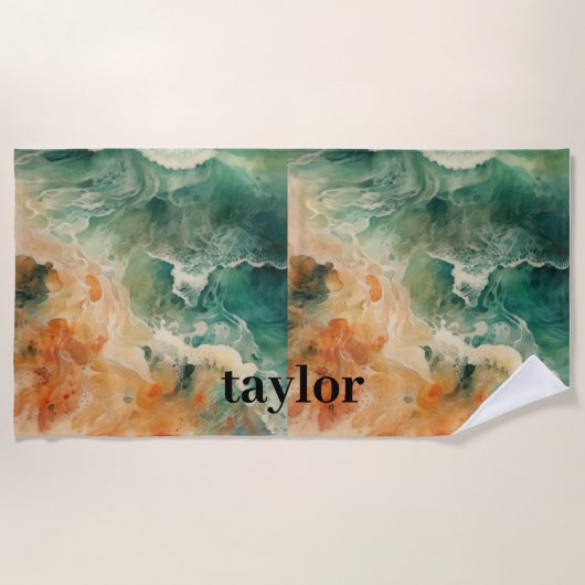 Serviette De Plage Plage d'été (Devant)