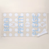 Serviette De Plage Plage Dolphin Crabe Hippocampe "Plage Plutôt Plutô (Devant)