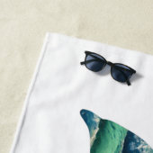 Serviette De Plage Plage Dolphin du coucher de soleil (En situation)