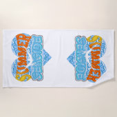 Serviette De Plage Plage et de retour bientôt (Devant)