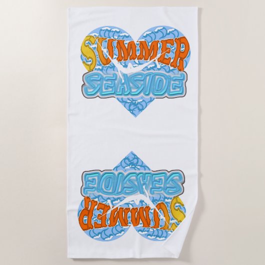 Serviette De Plage Plage et de retour bientôt (Devant)