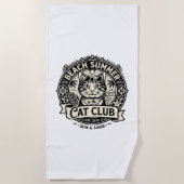 Serviette De Plage Plage Été Chat Drôle Chat Graphique - Plage Été (Devant)